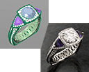 Schaaf Designs - CAD Design and Rendering of  Ring, and Finished Diamond and Platinum Ring